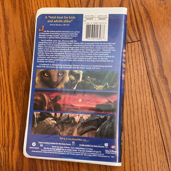Walt Disney Dinosaur original VHS - Picture 2 of 3